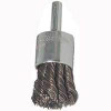 Weiler WEI36051 Wire End Brush, 1" Diameter, Extra Coarse Knotted Wire, 1/4" Round Stem, 20,000 RPM Max