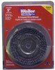 Weiler WEI36063 Vortec Pro Narrow Face Wire Wheel Brush, Round Hole, Carbon Steel, Crimped Wire, 5" Diameter, 0.014" Wire Diameter, 5/8-1/2" Arbor, 6000 rpm