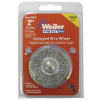 Weiler WEI36009 Wire Wheel, 2" Diameter, Coarse Crimped Wire, 1/4" Round Stem, 20,000 RPM Max