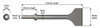 Ajax Tool Works AJXA910-11-1-1/ Pneumatic Bit, Wide Flat Chisel, .401 Shank Turn Type, 1-1/2" Wide Blade, Length 11".