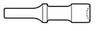 Ajax Tool Works AJXA1637 Pneumatic Bit, Rivet Setter, 1/4" Universal Head, .401 Shank Turn Type, Length 3-1/2".