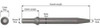 Ajax Tool Works AJXA1603 Pneumatic Bit, Smoothing Hammer, 1-3/4" Diameter Head, .401 Shank Turn Type. Length 3".
