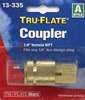 Plews TRF13-335 Tru-Flate Quick Change Coupler Brass 1/4 in.-Mfg# 13335 - Sold As 7 Units