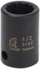 Sunex SUN316Z 3/8-Inch Drive 1/2-Inch 12-Point SAE Standard Impact Socket