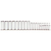 Proto PRO52203 Chrome Socket Set, 3/8" Drive, 18 Piece, 6mm to 23mm, 6 Point, Deep, on Clip Rail Proto INDUSTRIAL