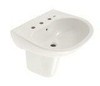 Toto LHT241.8G#01 Toilets Supreme Wall Mount Lavatory Wall Mount Lavatory W/ Sanagloss & 8 Inch Centers - Cotton (contains Lt241.8g#01 + Ht242#01).