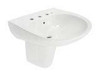 Toto LHT242.8G#01 LHT242.8G Cotton Fixture LHT242.8G Prominence 26" Wall Mounted Bathroom Sink with 3 Faucet
