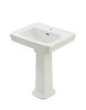 Toto LPT532N#01  Promenade Lavatory and Pedestal with Single Hole, Cotton White, Deep Bowl