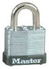 Economy Steel Lock, 1-1/8" Wide Body, 1/2" Shackle Clearance, Keyed Differently, Carded MASTERLOCK MSL105D