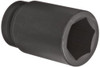 Martin Sprocket & Gear MRT17652 Martin Forged Alloy Steel 1-5/8" Type III Opening 1" Power Impact Drive Socket, 6 Points Deep, 4" Overall Length, Industrial Black Finish