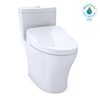 TOTO® Eco UltraMax® One-Piece Elongated 1.28 GPF Toilet with CEFIONTECT, Cotton White - MS854114EG#01