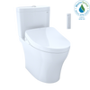 TOTO® Drake® II Two-Piece Elongated 1.28 GPF Universal Height Toilet with CEFIONTECT, Cotton White - CST454CEFG#01