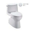 Toto MS614114CEFG#01 3 x Carlyle II One-Piece Toilets (1.28 GPF), Elongated Bowl with 3 Wax Rings & 3 Toilet Seats