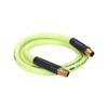 Legacy Manufacturing LEGHFZ1206YW4S Flexzilla Swivel Whip Air Hose, 1/2 in. x 6 ft. (1/2 in. MNPT Swivel x 1/2 in. MNPT Ends), Heavy Duty, Lightweight, Hybrid, ZillaGreen -