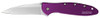 Kershaw KER1660PUR Leek, Purple () 3” Bead-Blasted High-Performance Sandvik 14C28N Steel Blade, Bright Purple Anodized Aluminum Handle with SpeedSafe Assisted Opening, Liner Lock, Tip-Lock Slider 2.4 OZ