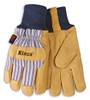Kinco International KIN1927KWXXL KINCO 1927KW-XXL Men's Lined Grain Pigskin Gloves, Heat Keep Lining, Knit Wrist, XX-Large, Golden