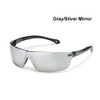 Gateway Safety GWS448M Safety Glasses, StarLite Squared, Wraparound Silver Mirror Lens, Gray Frame, Snug Comfortable Fit