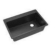 Elkay ELG13322BK0 Quartz Classic 33" x 22" x 9-1/2", Single Bowl Top Mount Sink, Black