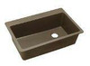 Elkay ELG13322MC0 Quartz Classic 33" x 22" x 9-1/2", Single Bowl Top Mount Sink, Mocha