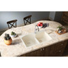 Elkay ELXH3322RPA0 Quartz Luxe 33" x 22" x 10", Offset 60/40 Double Bowl Top Mount Sink with Aqua Divide, Parchment