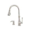 Pfister GT529-WHS  Wheaton Single Handle Pull-Down Kitchen Faucet with Soap Dispenser, Stainless Steel