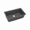 Elkay ELGRU13322GY0 Quartz Classic 33" x 18.4375" x 9.4375" Single Bowl Undermount Kitchen Sink, Dusk Gray