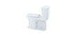 Toto MS814224CEFG#01  Promenade II One-Piece Elongated 1.28 GPF Universal Height Toilet with CeFiONtect, Cotton