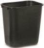 Rubbermaid RCP295600BK Commercial Products Plastic Deskside Wastebasket, 7-Gallon, Black, 12 pack ()