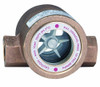 Dwyer Instruments SFI-300-3/4 Dwyer MIDWEST Series SFI-300 Sight Flow Indicator, Double Window, Bronze Body, ABS Impeller, 3/4" Female NPT Connections, 4.063" Length x 2.750" Depth x 2.563" Height