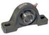 Browning VPS-219 AH Pillow Block Ball Bearing, 2 Bolt, Air Handling Duty, Setscrew Lock, Contact and Flinger Seal, Cast Iron, Inch, 1-3/16" Bore, 1-11/16" Base To Center Height.