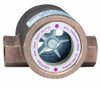 Dwyer Instruments SFI-100-1 Dwyer MIDWEST Series SFI-100 Sight Flow Indicator, Single Window, Bronze Body, ABS Impeller, 1-1/2" Female NPT Connections, 5.688" Length x 3.250" Depth x 3.625" Height