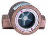 Dwyer Instruments SFI-100-1/2 Dwyer MIDWEST Series SFI-100 Sight Flow Indicator, Single Window, Bronze Body, ABS Impeller, 1/2" Female NPT Connections, 4" Length x 2.250" Depth x 2.563" Height