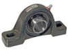 Browning VPS-216 AH Pillow Block Ball Bearing, 2 Bolt, Air Handling Duty, Setscrew Lock, Contact and Flinger Seal, Cast Iron, Inch, 1" Bore, 1-7/16" Base To Center Height