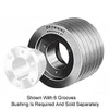 Browning 4C96R Split Taper Sheave, Cast Iron, 4 Groove, C Belt, Uses R1 Bushing