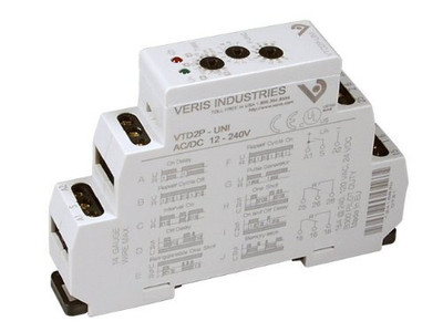 Veris Industries VTD2P-UNI DPDT 15A TIME DELAY RELAY