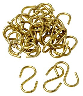 BRADY 23304 BOX (100) BRASS S-HOOK ( 1-1/2^ OD ) BRADY CORPORATION SIGNMARK DIVISION 113781