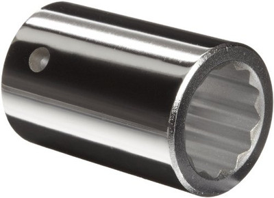 Martin Sprocket & Gear MRTH1226 Martin Forged Alloy Steel 13/16" Type II Opening 3/4" Square Drive Socket, 12 Points Standard, 2" Overall Length, Chrome Finish