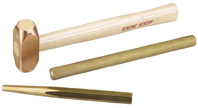 OTC OTC-4606 Stinger Brass Hammer and Punch Set - 3 Piece.