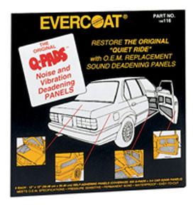 Fibre Glass-Evercoat FIB-117 *PK/4* Q-PADS 16" X 16".