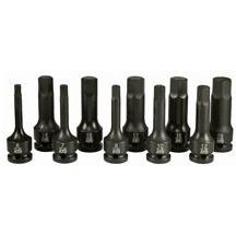 ATD Tools ATD-4605 1/2" Drive 10-Piece Metric Impact Hex Driver Set.