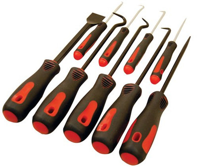 ATD Tools ATD-8424 9-Piece Scraper, Hook and Pick Set.