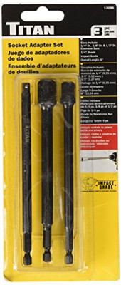 Titan TTN-12086 3 Pieces Long Socket Adapter Pointer Set - 6 in., Pack Of 12.