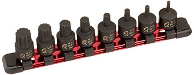 Sunex SUU-3640 3/8-Inch Drive Stubby Triple Square Impact Bit Socket Set, 8-Piece.