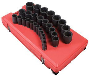 Sunex SUU-4695 3/4-Inch Drive SAE Deep Master Socket Set, 29-Piece.