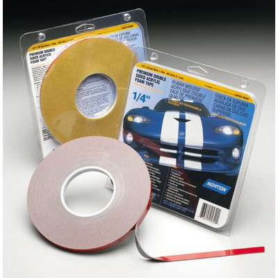 Norton NTN-5620 Premium Automotive Attachment Tape, 0.25 X 20 Yds.