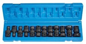 Grey Pneumatic GRY-1612U () 3/8" Drive 12-Piece 12-Point Standard Fractional Universal Socket Set.