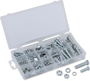 Titan TTN-45333 Zinc USS Nut & Bolt Assortment, 240 Piece, Pack Of 6.