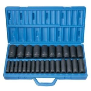 Grey Pneumatic GRY-1326MD Corp 1/2-Inch Drive Deep Length Metric Master Set - 26 Piece.