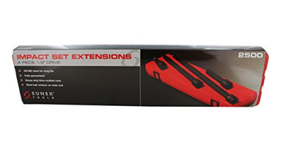 Sunex SUU-2500 Tools Impact Socket Extensions - 1/2in. Drive, 4-Pc. Set.