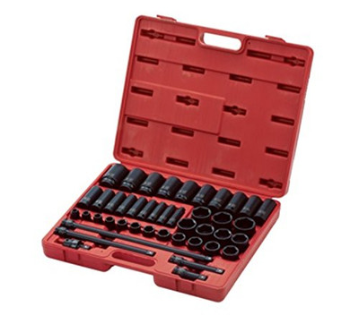 Sunex SUU-2568 1/2-Inch Drive SAE Master Impact Socket Set, Standard/Deep, 6-Point, Cr-Mo, 3/8-Inch - 1-1/2-Inch, 43-Piece.